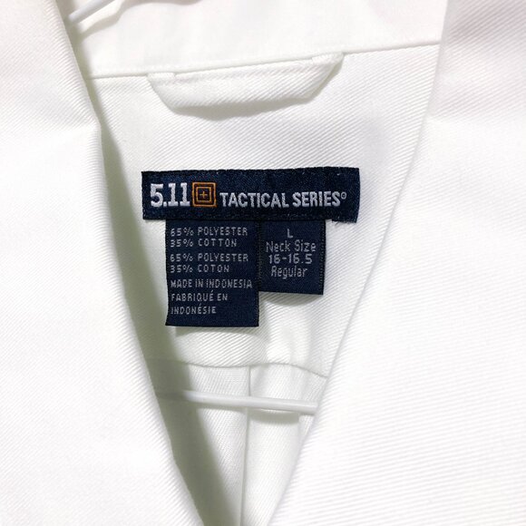 3 FOR $15 Mens uniform short sleeve shirt button down L White - Picture 3 of 13